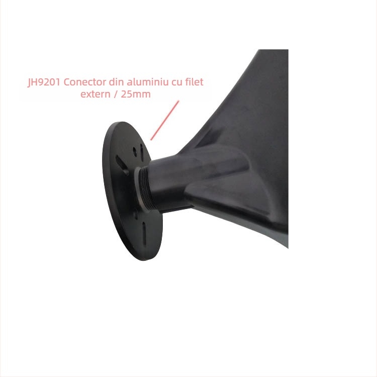 Adaptor pentru difuzor de înalte cu port cu filet extern și cap flanșă, Aluminiu, Model 1#