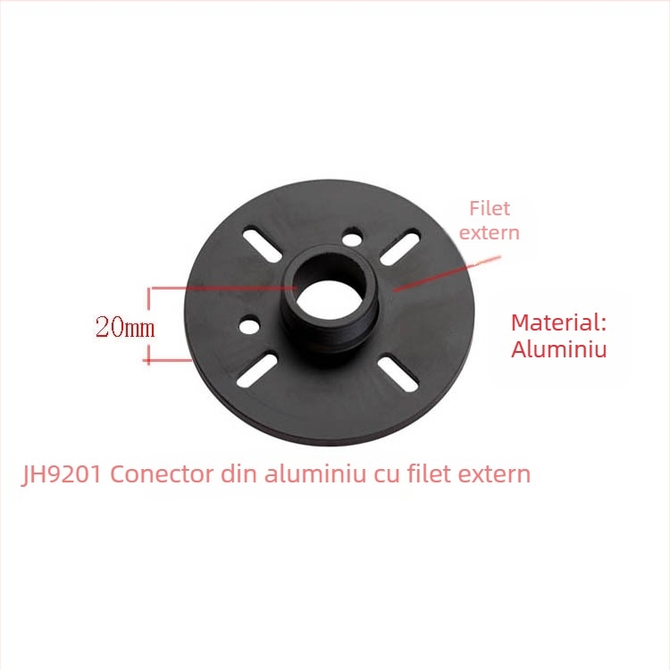 Adaptor pentru difuzor de înalte cu port cu filet extern și cap flanșă, Aluminiu, Model 1#