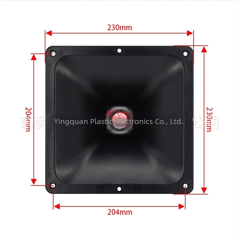 Songact Sh35-3 Horn pătrat din plastic filetat, cu gât 26 și tweeter 34/44