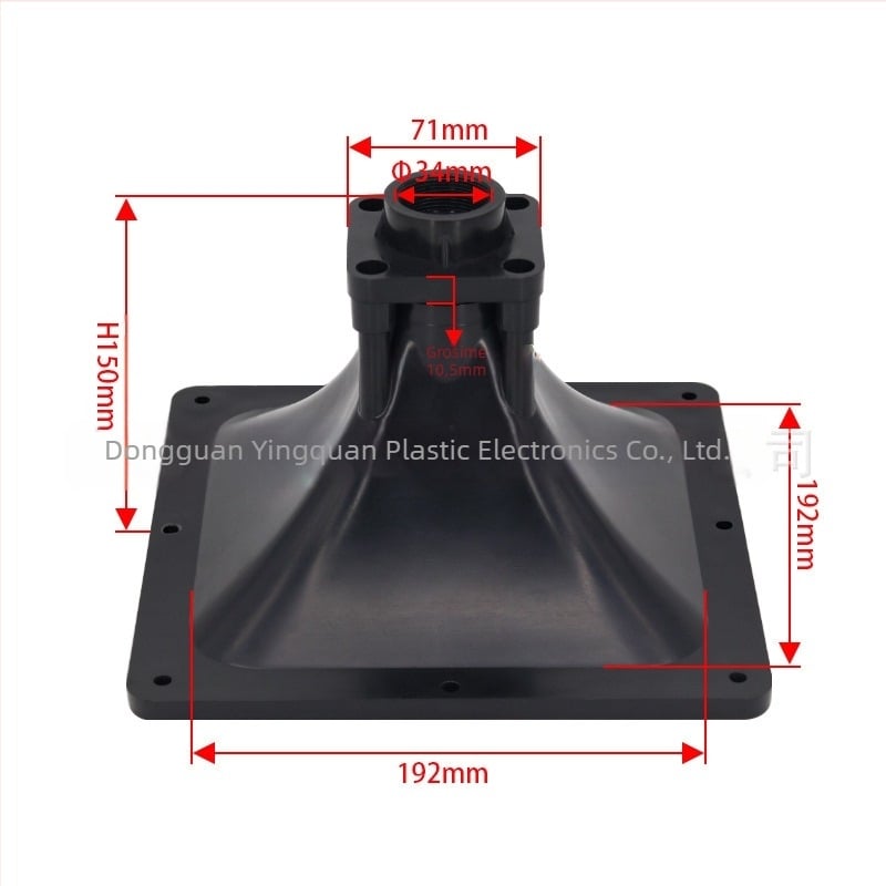 Songact Sh35-3 Horn pătrat din plastic filetat, cu gât 26 și tweeter 34/44