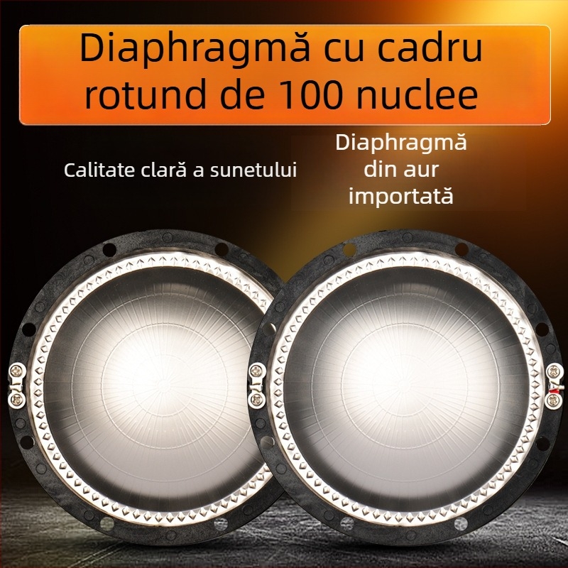 Modul diafragmă pentru tweeter cu bobină pentru difuzor — diafragmă din titan pur; circuit magnetic: bobină pentru înalte frecvențe; aplicații: echipamente audio mari