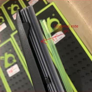 Ștergător de parbriz din silicon, design cu trei secțiuni; compatibil cu interfața U, unghi de ștergere 90°, motor 24V, ștergător integrat