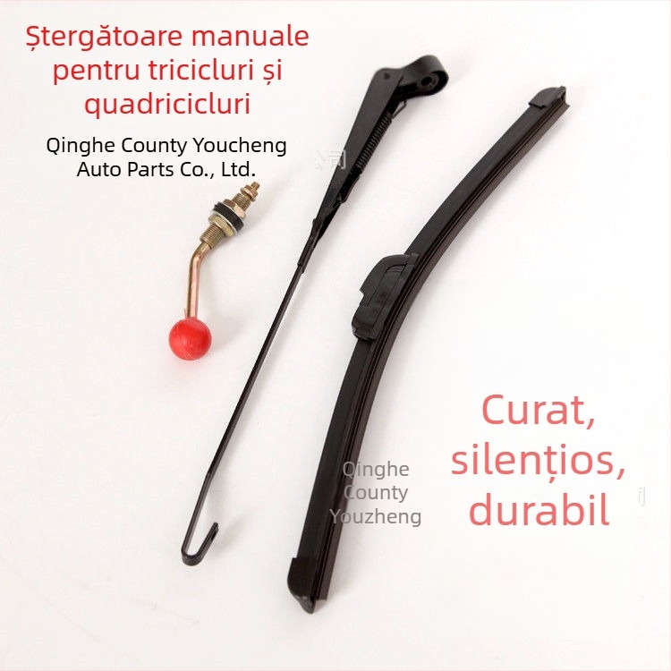Ansamblu ștergător manual pentru tricicluri electrice și scutere de mobilitate, unghi de ștergere 90°, rază locală, piesa 6008