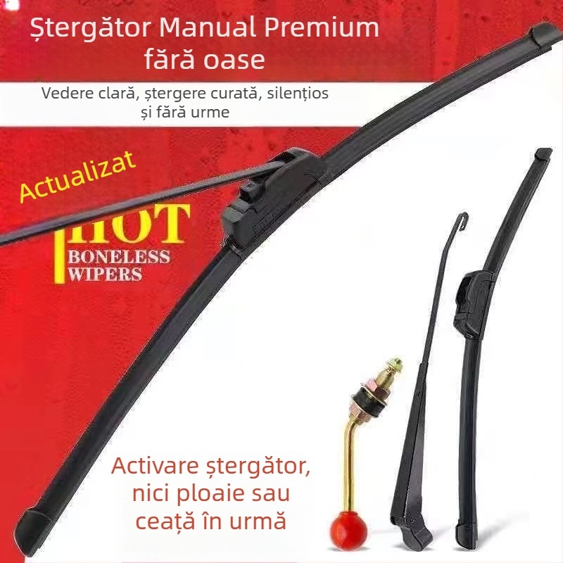 Ansamblu ștergător manual pentru tricicluri electrice și scutere de mobilitate, unghi de ștergere 90°, rază locală, piesa 6008