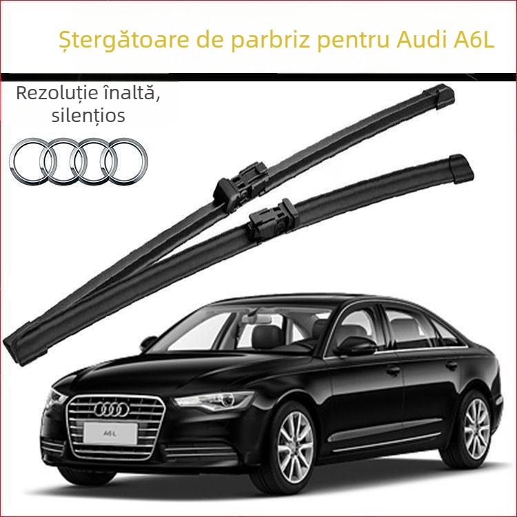 Ștergătoare parbriz frameless originale pentru Audi A6L, față și spate, silențioase