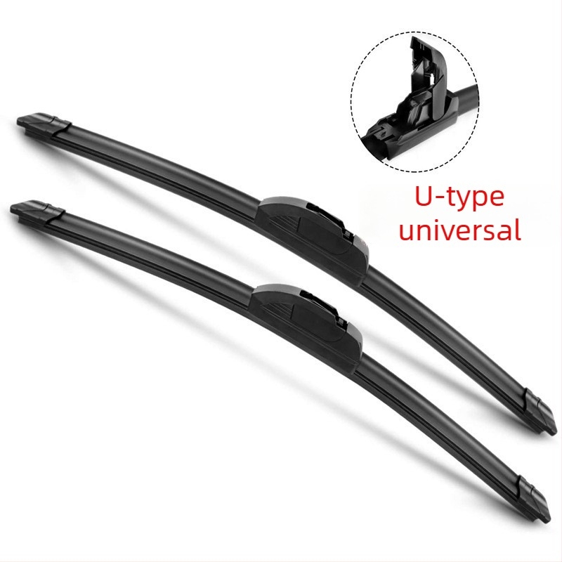 Ștergător universal fără ramă, tip U, pentru mașini, 12V, ștergere pe o parte, potrivit pentru vehicule cu trei și patru roți