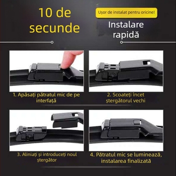 Ștergător fără ramă pentru Skoda Octavia, din cauciuc, OEM, marca Ice and Edge