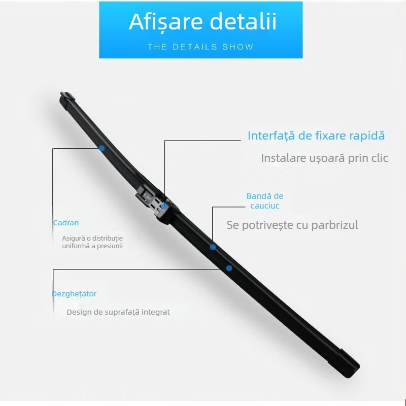 Ștergător fără ramă pentru Skoda Octavia, din cauciuc, OEM, marca Ice and Edge