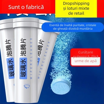 Huijia tabletă efervescentă solidă concentrată pentru lichid parbriz auto – 15 buc, elimină pelicula de ulei și respinge insectele