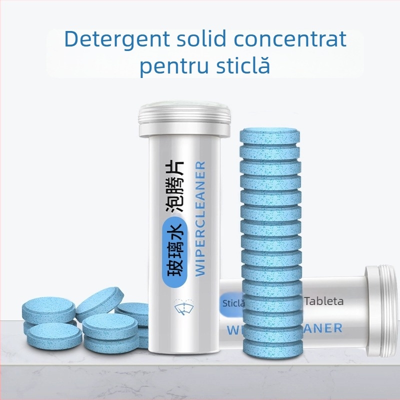 Huijia tabletă efervescentă solidă concentrată pentru lichid parbriz auto – 15 buc, elimină pelicula de ulei și respinge insectele