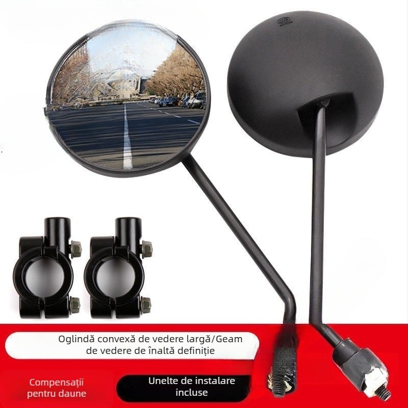 Oglindă retrovizoare pentru vehicul electric – reflector aluminizat, câmp vizual larg, compatibil cu 1 model