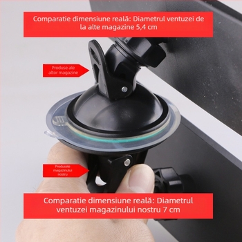 Oglindă interioară CZC-240, oglindă plată, cu ventuză de tip push, din sticlă
