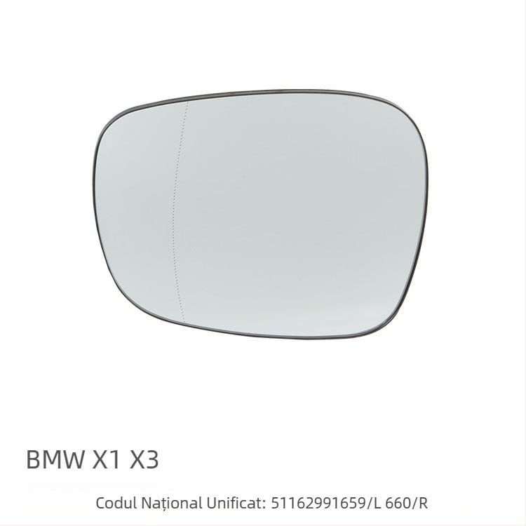 Oglindă retrovizoare pentru BMW X1 X3 (2009-2012) – oglindă cu dublă curbură, 12V, model 51162991659 L