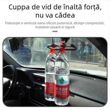 Endoscop auto cu ventuză, oglindă retrovizoare interioară, oglindă plată din sticlă, pentru mașini închise