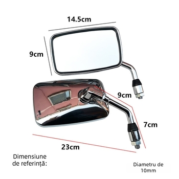 Oglindă retrovizoare pentru motocicletă – oglindă plană; Model: Alte; Compatibil cu alte modele; Brand: Alte