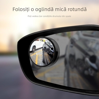 Oglindă retrovizoare, convexă sferică, reglabilă la 360°, compatibilă universală