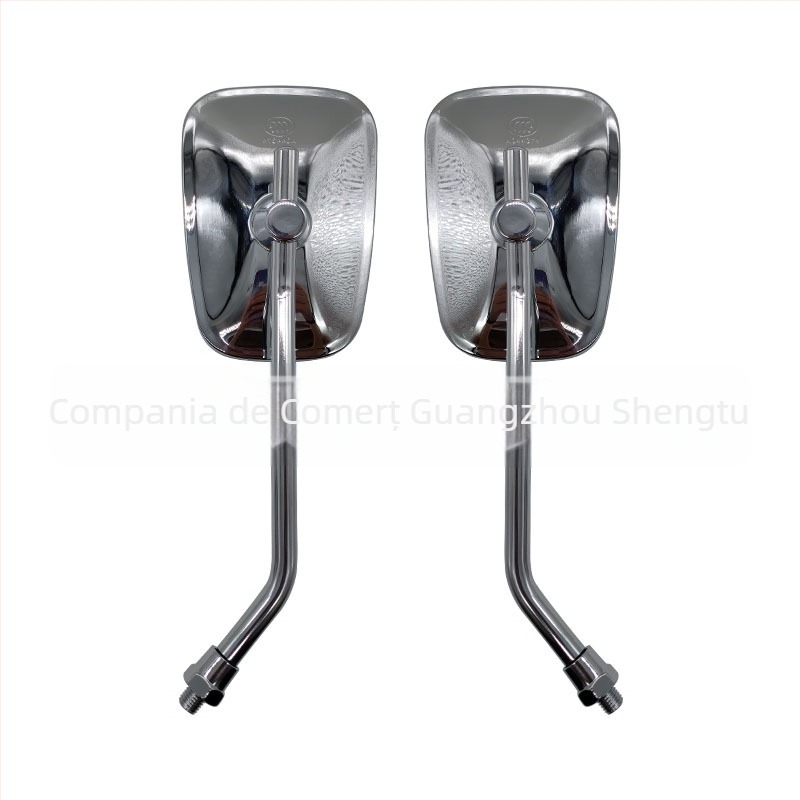 Oglindă retrovizoare pentru motocicletă, formă pătrată, universală, carcasă acrilică, câmp vizual larg