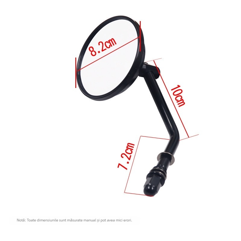 Oglindă retrovizoare pentru Harley – rotundă, din aliaj de aluminiu, model 201, YMMOTO