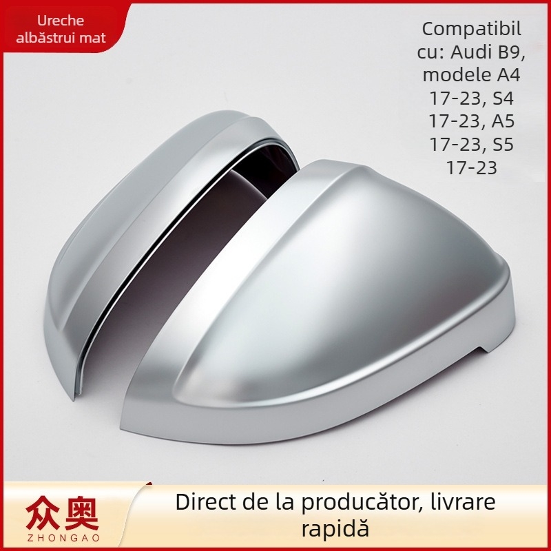 Carcasă oglindă retrovizoare pentru Audi – oglindă plată, capac ABS, oglindă cromată