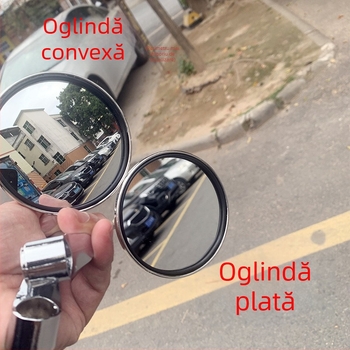 Oglindă retro pentru motocicletă electrică – oglindă plată, sticlă, capac ABS, TT-101