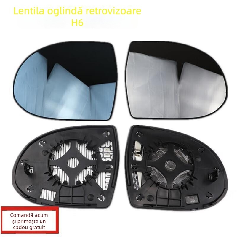 Carcasă oglindă retrovizoare Haval H6 cu lentilă și semnal de viraj | Material PC | Oglindă plată