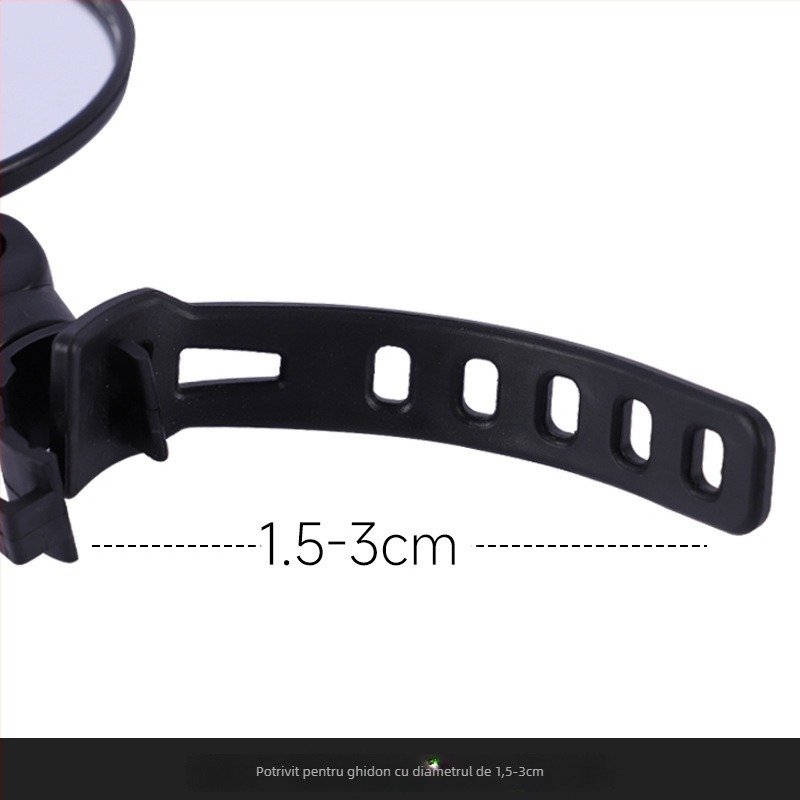 Oglindă retrovizoare pentru bicicletă, reglabilă, oglindă sferică din sticlă, universală pentru biciclete electrice.