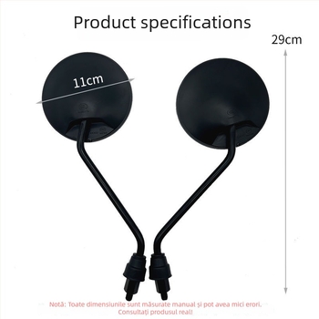 Oglindă retrovizoare pentru Taoling vehicul electric, unghi 8 mm stânga/dreapta, oglindă pentru mers înapoi, suprafață reflexivă