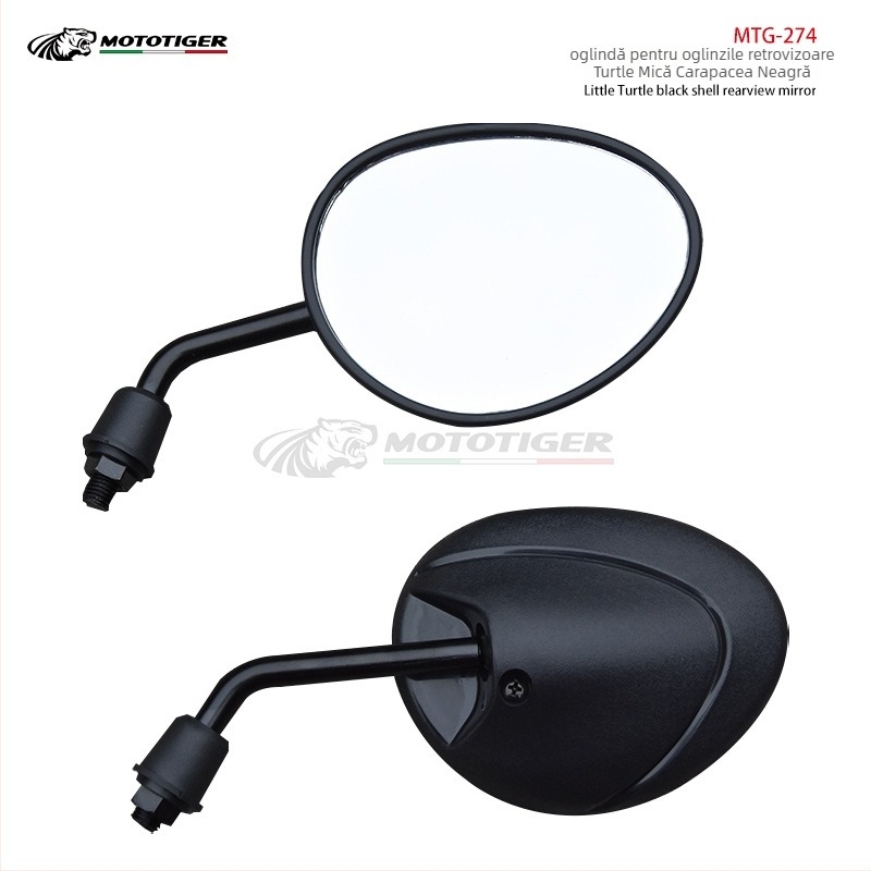 Oglindă retrovizoare pentru motocicletă MTG-274, oglindă plană, sticlă, MOTOTIGER