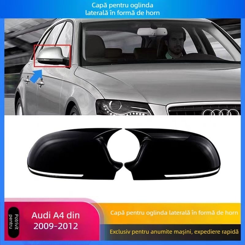 Carcasă oglindă retrovizoare Audi A3/A4 – ABS oglindă plană, carcasă spate reflectorizantă
