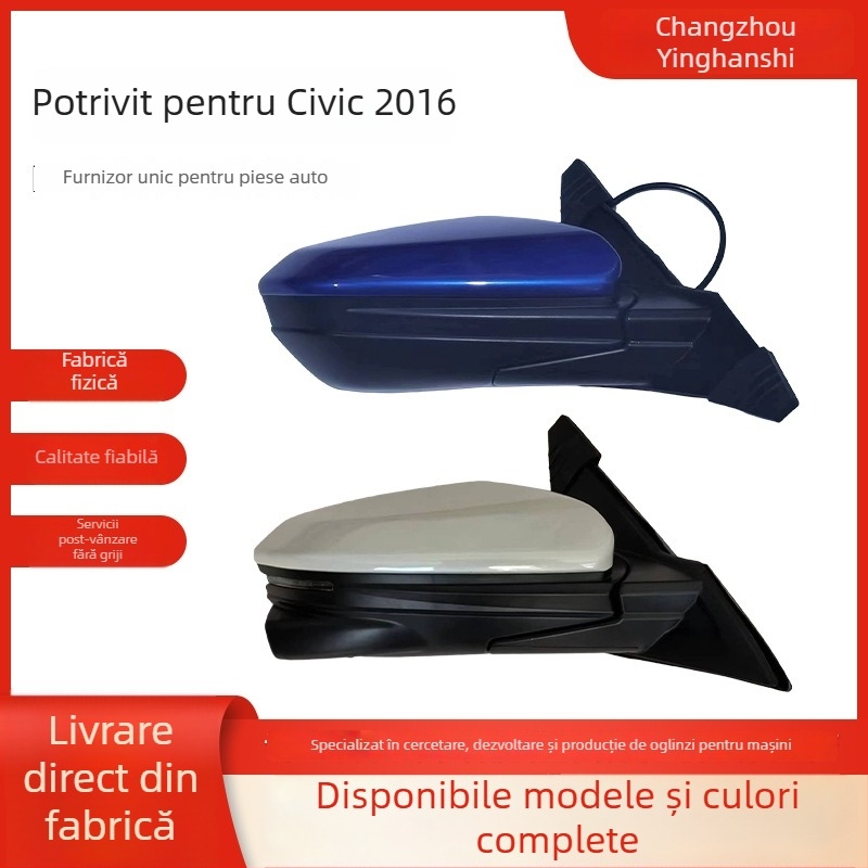 Oglindă exterioară pentru Honda Civic 2016 (16 Civic) – carcasă ABS, oglindă plată, cod produs 16 Civic