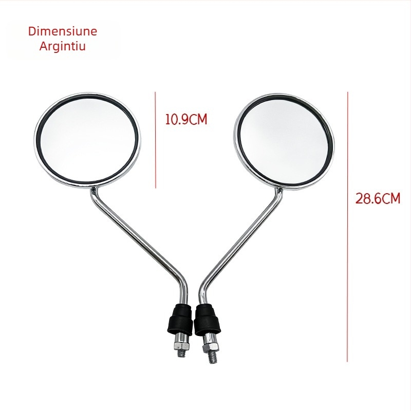 Oglindă retrovizoare - rotundă, universală pentru scutere