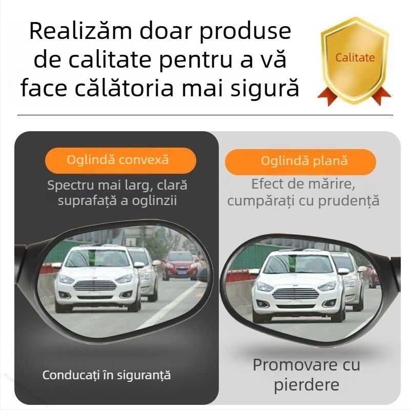 Oglindă retrovizoare pentru vehicul electric, montaj cu eliberare rapidă; suprafață reflectorizantă din aluminiu; compatibilă cu 1 model