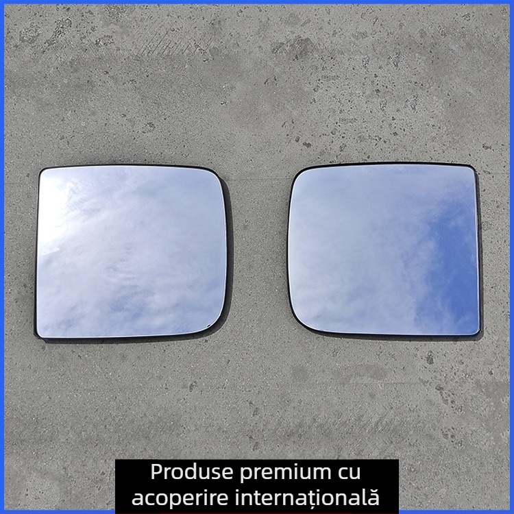 Reflector pentru oglinda exterioară Dodge Ram 2500-3500, oglindă cu curbă dublă, suprafață cromată, capac ABS, stânga 68067728AA / dreapta 68067729AA