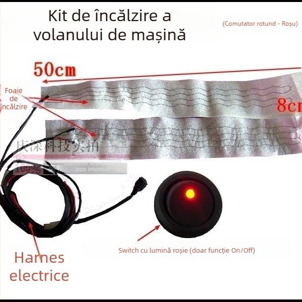 Kit de încălzire a volanului pentru mașină – oglindă cromată