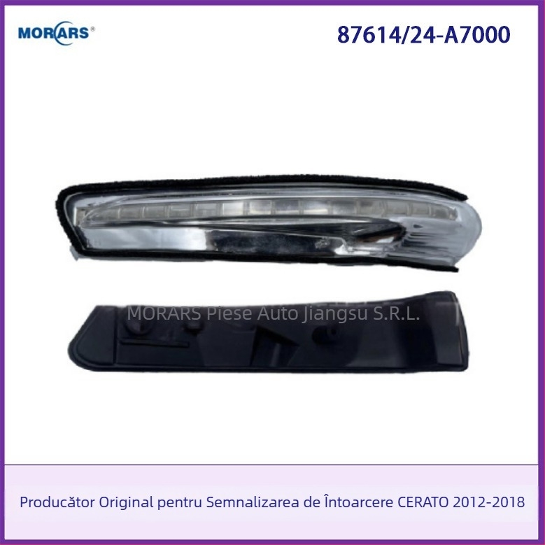 Lumină pentru oglinda retrovizoare 87614-A7000 / 87624-A7000 compatibil Kia Cerato 2012-2018, oglindă plată, carcasă din plastic, Maggs