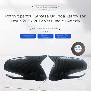Carcasă de oglindă cu adeziv pentru Lexus 2006-2012 – ABS, oglindă plată, compatibilă cu modelele 06-12
