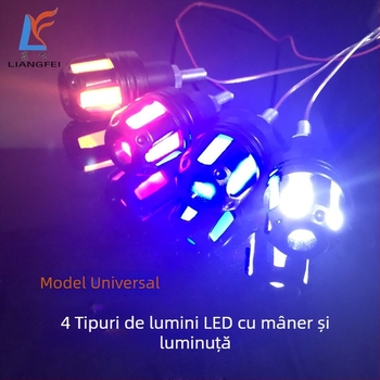 Oglindă de motocicletă cu semnal de viraj, construcție din aluminiu universală (LF-6001; 6001; New bright fly; model general)