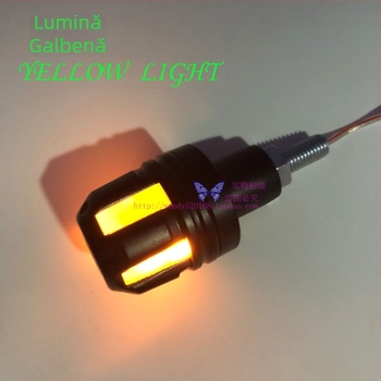 Oglindă de motocicletă cu semnal de viraj, construcție din aluminiu universală (LF-6001; 6001; New bright fly; model general)