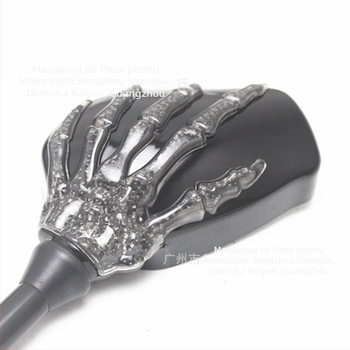 SLGJMP 1099 Oglindă retrovizoare LED Ghost Claw pentru motociclete și scutere – 12V, sticlă, oglindă plată