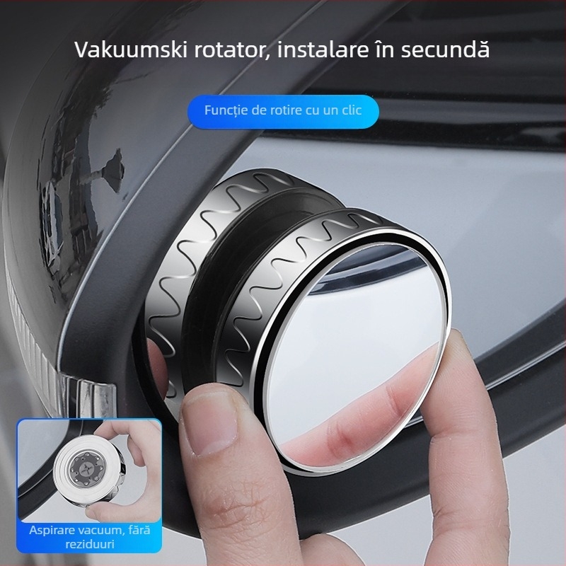 Oglindă suplimentară de marșarier pentru automobile, mică și rotundă, oglindă sferică, model XD01, oglindă din sticlă, capac din plastic, compatibil cu modelele generale