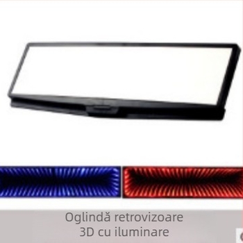 Oglindă retrovizoare auto cu oglindă plană și lentilă cromată, model HJX-015 (oglindă din sticlă, 4.5V)