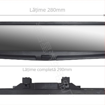Oglindă retrovizoare auto cu oglindă plană și lentilă cromată, model HJX-015 (oglindă din sticlă, 4.5V)