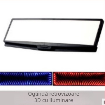 Oglindă retrovizoare auto cu oglindă plană și lentilă cromată, model HJX-015 (oglindă din sticlă, 4.5V)