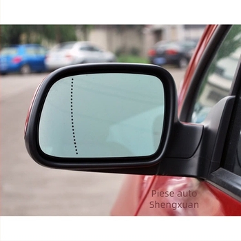 Sticlă oglindă retrovizoare pentru Peugeot 307/407 și Citroën Elysee/Senna, oglindă sferică, 12V, carcasă ABS