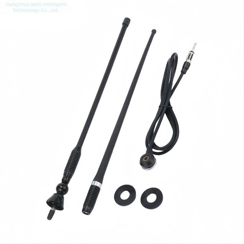 Antena de radio pentru mașină, montaj filet, 12V funcționare, compatibilitate universală, tip universal modificat