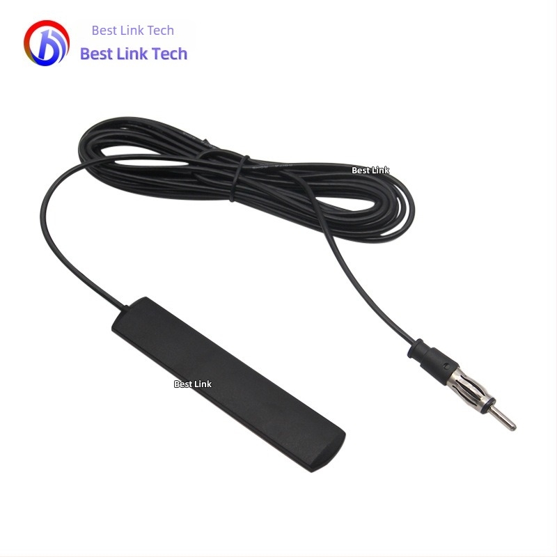 Antena FM pentru mașină/motocicletă – câștig 5 dBi, bandă 85–112 MHz, impedanță 50 Ω, model FM-115, conector Lantern head