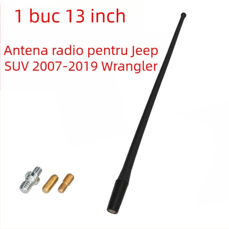 Polarlander antenă radio pentru Jeep Wrangler SUV (2007–2019), montaj filet, 12V, durată de viață 10000 ore