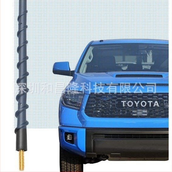 Antena radio auto cu tijă spiral fină pentru F-150/RAM – antenă din metal cu câștig înalt pentru semnal îmbunătățit (12V, montaj filet, viață 20000)