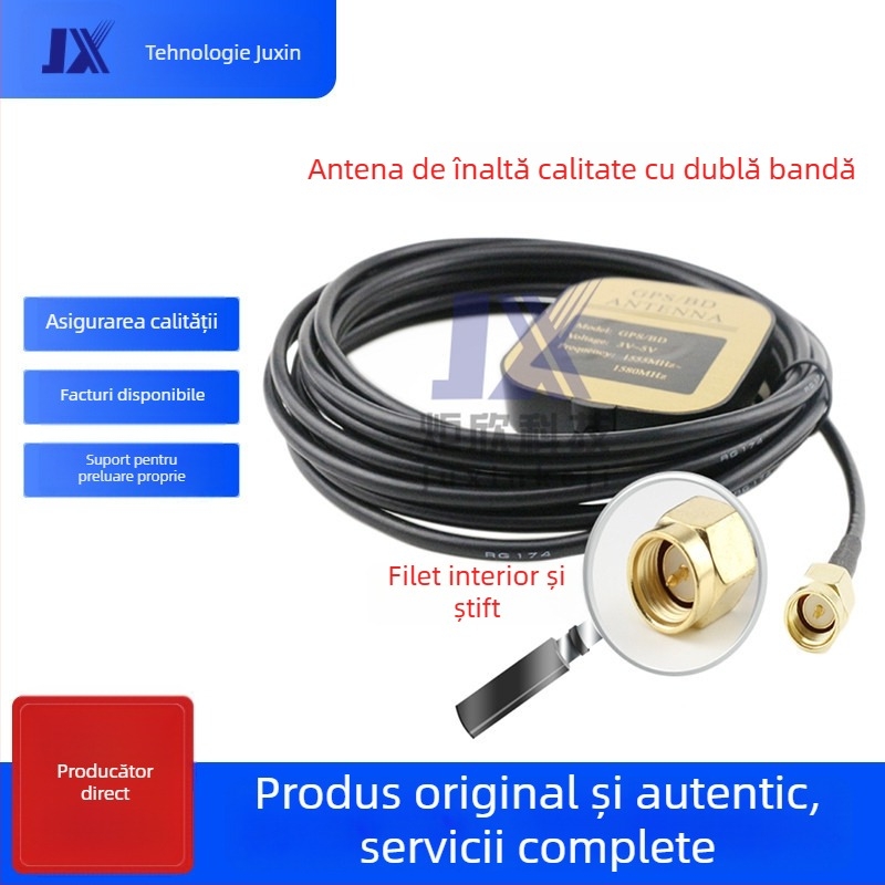 Antena GPS Beidou cu dual-mode pentru vehicule, antenă activă, universală, marca HZWL