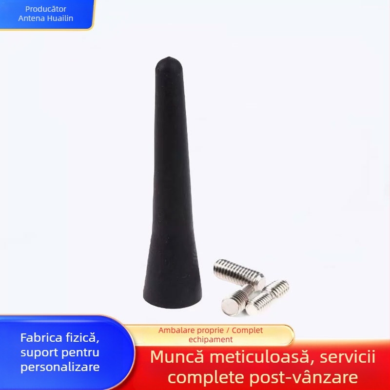 Antena auto, antenă mică, scurtă, montare pe acoperiș pentru radio, cu trei șuruburi M4/M5/M6; montaj cu filet; compatibilă cu mașini mici; cod produs 30